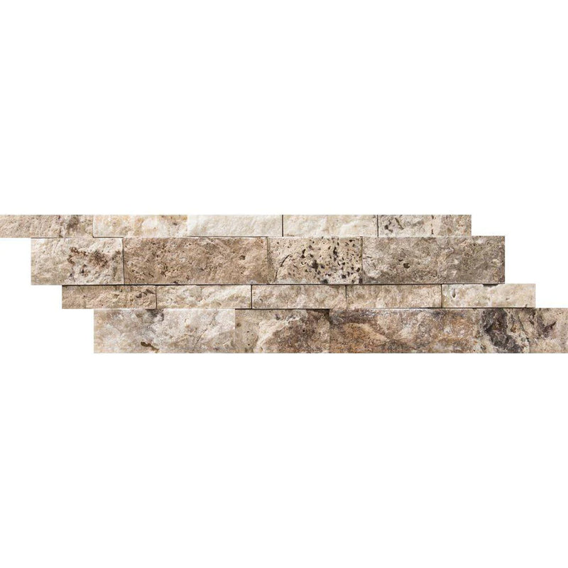 6x24 Split-faced Philadelphia Travertine Ledger Panel.