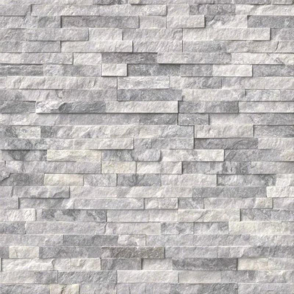 Alaska Gray 6x24 Stacked Stone Ledger Panel.
