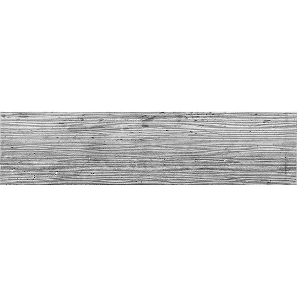 Artistic Etched Waves Silver Gray Porcelain Tile.