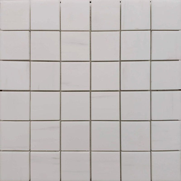 Dolomite Pearl Marble 2x2 Polished Mosaic Tile.