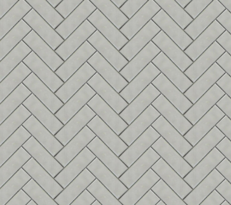 Cloud Silver 1x4 Herringbone Porcelain Mosaic Tile - Onlinetileshop.com