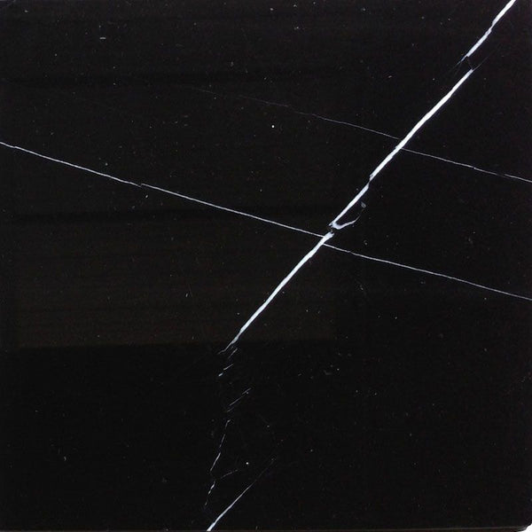 Nero Marquina Marble 24x24 Polished Tile.