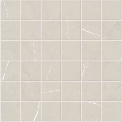 Piasentina Silver 13x13 Porcelain Mosaic Tile.