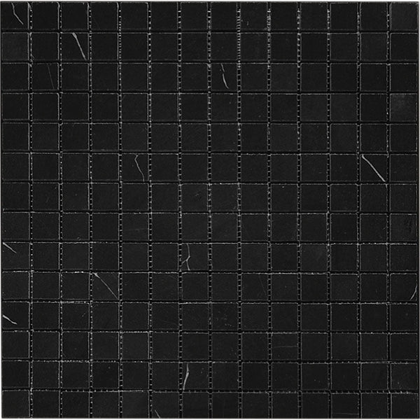 Tuxedo Park Nero Square Polished Eastern Black Polished Mosaic Tile.
